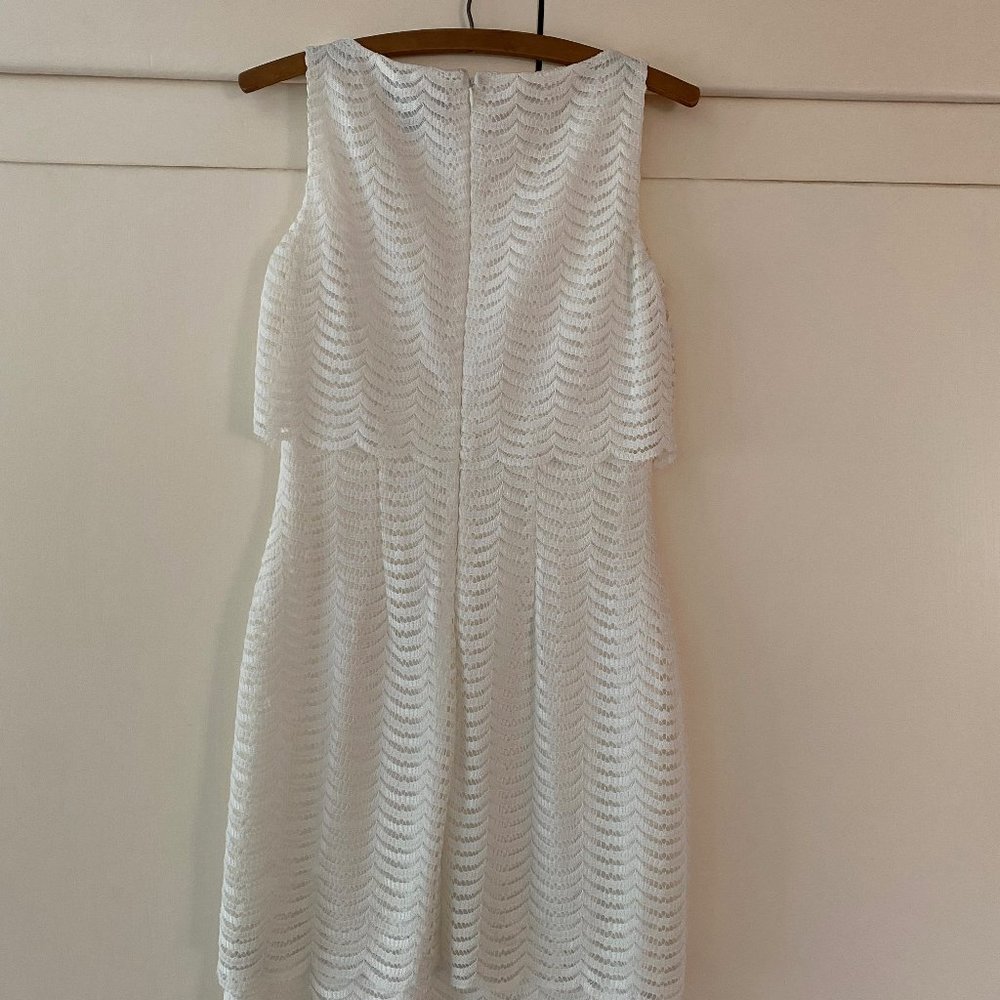 White Sleeveless Summer Cocktail Dress